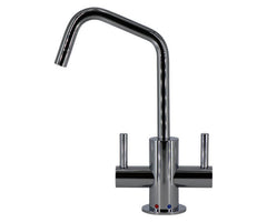Hot & Cold Water Faucet with Contemporary Round Body & Handles (120° Spout)