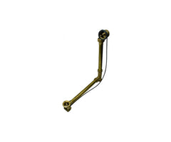 Cable Operated Bath Waste & Overflow - Body Only - Brass with Patented Flexible Overflow Neck (for 22" - 28" Center Drain Tub Depth)