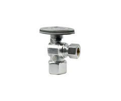 Brass Oval Handle with 1/4 Turn Ball Valve - Lead Free - Angle (1/2" Female IPS)