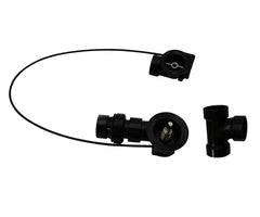 Cable Operated Drain with Patented Flexible Overflow Control Neck - PVC - Pipe Not Included (for 36" - 45" Tub Depth)