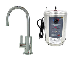 Hot Water Faucet with Contemporary Round Body & Handle & Little Little Gourmet® Premium Hot Water Tank