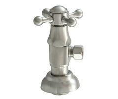 Brass Deluxe Cross Handle with 1/4 Turn Ceramic Disc Cartridge Valve - Lead Free - Angle (1/2" Female)
