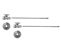 Lavatory Supply Kit - Brass Oval Handle with 1/4 Turn Ball Valve (MT410-NL) - Straight, No Trap