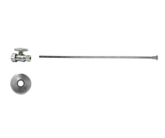 Toilet Supply Kit - Brass Oval Handle with 1/4 Turn Ball Valve (MT410-NL) - Straight, Flat Head Riser