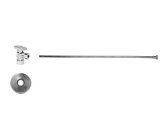 Toilet Supply Kit - Brass Oval Handle with 1/4 Turn Ball Valve (MT403-NL) - Angle, Flat Head Riser