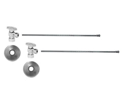 Lavatory Supply Kit - Brass Oval Handle with 1/4 Ball Valve (MT403-NL) - Angle, No Trap