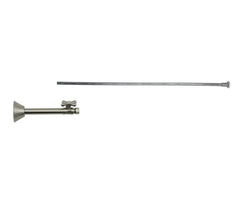 Toilet Supply Kit - Brass Cross Handle with 1/4 Turn Ball Valve (MT631-NL) - Straight Sweat, Flat Head Riser