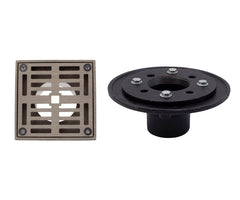 4" Square Complete Shower Drain - ABS