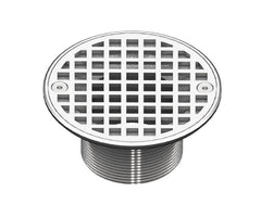 4" Round Solid Nickel Bronze Plated Grid Shower Drain