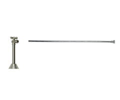 Toilet Supply Kit - Brass Cross Handle with 1/4 Turn Ball Valve (MT629-NL) - Angle Sweat, Flat Head Riser