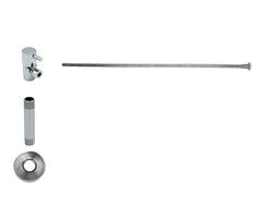 Toilet Supply Kit - Contemporary Lever Handle with 1/4 Turn Ceramic Disc Cartridge Valve (MT5001L-NL) - Angle, Flat Head Riser