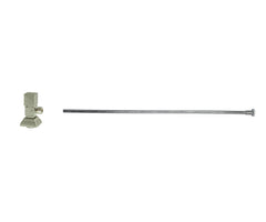 Toilet Supply Kit - Contemporary Square Handle with 1/4 Turn Ceramic Disc Cartridge Valve (MT5004-NL) - Angle, Flat Head Riser