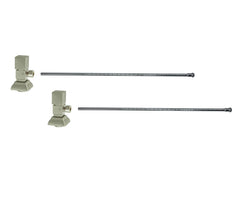 Lavatory Supply Kit - Contemporary Square Handle with 1/4 Turn Ceramic Disc Cartridge Valve (MT5004-NL) - Angle, No Trap