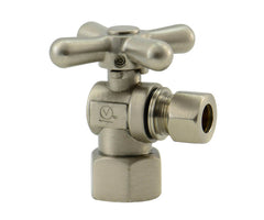 Brass Cross Handle with 1/4 Turn Ball Valve - Lead Free - Angle (1/2" Female IPS)