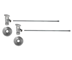 Lavatory Supply Kit - Brass Oval Handle with 1/4 Turn Ceramic Disc Cartridge Valve (MT6003-NL) - Angle, No Trap