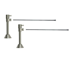 Lavatory Supply Kit - Contemporary Lever Handle with 1/4 Turn Ceramic Disc Cartridge Valve (MT516L-NL) - Angle Sweat, No Trap