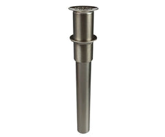 20 Hole Brass Lavatory Grid Drain - 8" Tailpiece without Overflow