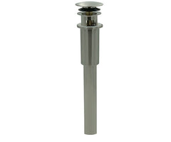 Dome Style Round Lavatory Drain - with Overflow & EZ-CLICK™ Soft Touch Dome