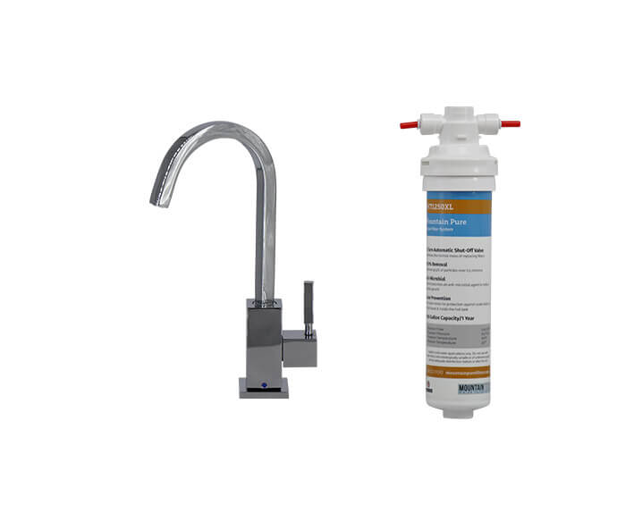 Point-of-Use Drinking Faucet with Contemporary Square Body & Mountain Pure® Water Filtration System