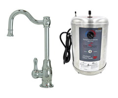 Hot Water Faucet with Traditional Double Curved Body & Curved Handle & Little Gourmet® Premium Hot Water Tank