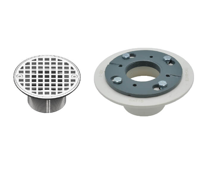4" Round Complete Shower Drain - PVC