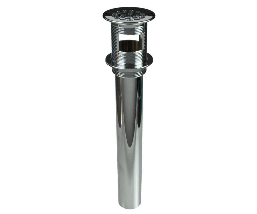 20 Hole Brass Lavatory Grid Drain - 8" Tailpiece with Overflow