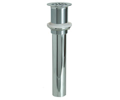 20 Hole Brass Lavatory Grid Drain - 6" Tailpiece without Overflow