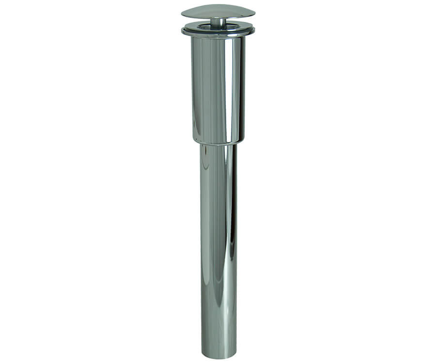 Dome Style Round Lavatory Drain - without Overflow & Stationary Dome
