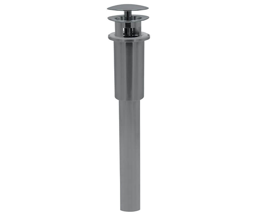 Dome Style Round Lavatory Drain - with Overflow & Stationary Dome
