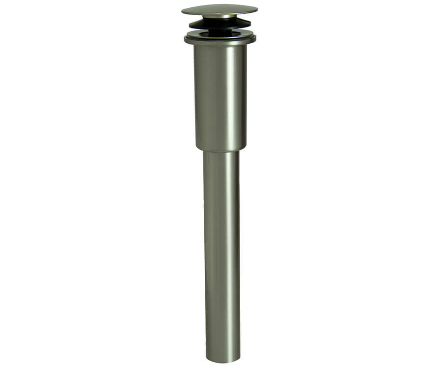 Dome Style Round Lavatory Drain - without Overflow & EZ-CLICK™ Soft Touch Dome