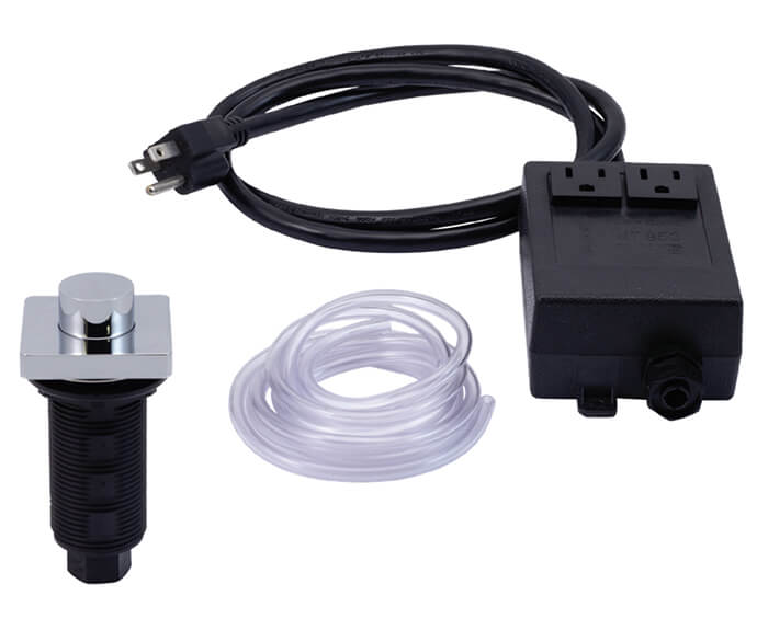 Square “Deluxe” Raised Waste Disposer Air Switch with Freedom Mount